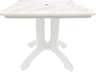 Aquaba Resin White/White Marble Square Patio Dining Table with Umbrella Hole