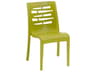 Essenza Resin Fern Green Stacking Outdoor Dining Side Chair