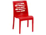 Essenza Resin Red Stacking Patio Dining Side Chair