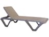 Nautical Pro Sling Resin Dove Gray Stacking Adjustable Outdoor Chaise Lounge in Ash