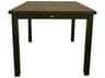 Sigma Aluminum Fusion Bronze Square Patio Dining Table with Umbrella Hole