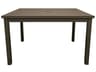 Sigma Aluminum Fusion Bronze Rectangular Patio Bar Height Table with Umbrella Hole