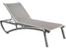 Sunset Aluminum Resin Platinum Gray Patio Chaise Lounge in Solid Platinum Gray