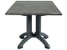 Atlanta Resin Granite Decor Square Outdoor Patio Dining Table with Umbrella Hole