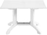 Atlanta Resin White Rectangular Patio Dining Table with Umbrella Hole