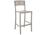 Vogue Aluminum French Taupe Stacking Armless Patio Bar Stool