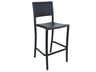Java Aluminum Charcoal Stacking Armless Outdoor Patio Bar Stool