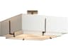 Exos Square Double Shade Semi-Flush Ceiling Light