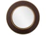 Caldwin Powder Coating Brown Round Wall Mirror