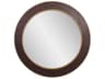 Caldwin Powder Coating Brown Round Wall Mirror