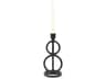 Matte Black Double Circle Arman Candle Holder