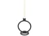Matte Black Single Circle Arman Candle Holder