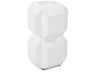 Matte White Double Cubic Candle Holder