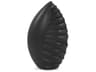 Dierks Ribbed Matte Black Vase