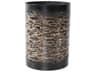 Black Gold Cylindrical Candle Holder