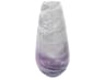 Swirled Smoke and Aubergine Torpedo Glass Vase