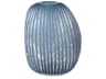 Yale Blue Silver Asymmetrical Glass Vase