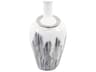 Albrecht White Nickel Thin Necked Glass Vase
