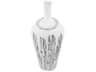 Albrecht White Nickel Thin Necked Glass Vase