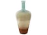 Capri Teal Green Brown Bottle Vase