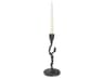 Matte Black Crooked Branch Candlestick