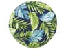Cardoon Indigo lime Fabric Cushion Ottoman