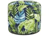 Cardoon Indigo lime Fabric Cushion Ottoman