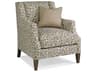 Custom Elements Upholstery Fabric Accent Chair