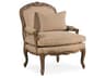 Custom Elements Upholstery Brown Fabric Accent Chair
