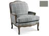 Custom Elements Upholstery Gray Fabric Accent Chair