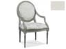 Custom Elements Upholstery Gray Fabric Accent Chair