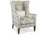 Custom Elements Upholstery Fabric Wing Accent Chair