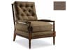 Custom Elements Upholstery Brown Fabric Accent Chair