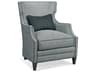 Custom Elements Upholstery Fabric Wing Accent Chair