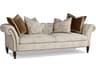 Custom Elements Upholstery Cafe Noir Beige Upholstered Sofa