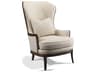 Custom Elements Upholstery Beige Fabric Accent Chair