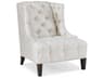 Custom Elements Upholstery Cream Fabric Gabrielle Accent Chair