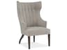 Custom Elements Upholstery Gray Fabric Accent Chair