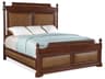 Charleston Maraschino Cherry Walnut Wood California King Panel Bed