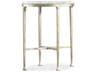 Jules Round Marble White Gray End Table