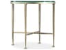 Cora Round Glass Champagne End Table