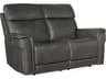 Lyra Zero Gravity Power Sahara Dorian Gray Leather Loveseat with Headrest