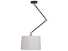 Uptown 1-Light Black Satin Nickel White Drum Pendant