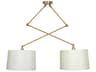 Uptown 2-Light Satin Brass Polished Drum Pendant