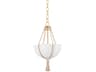 Amberley 1-Light Vintage Gold Leaf Bowl Mini Pendant