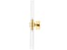 Oakfield 2-Light Aged Brass Clear Glass Wall Sconce