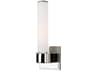 Mill 1-Light Polished Nickel Off White Glass Wall Sconce