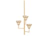 Alora 3-Light Vintage Gold Leaf Gilded Ivory Tiered Chandelier