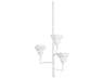 Alora 3-Light White Plaster Tiered Chandelier