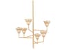 Alora 6-Light Vintage Gold Leaf Gilded Ivory Tiered Chandelier
